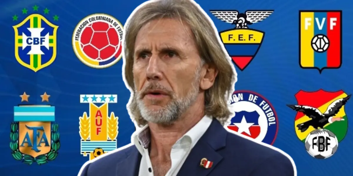 Ricardo Gareca cerca de cuadro sudamericano
