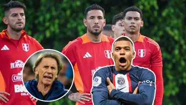 Ricardo Gareca - Kylian Mbappé - Sergio Peña - Marcos López - Carlos Zambrano (Foto: FPF)