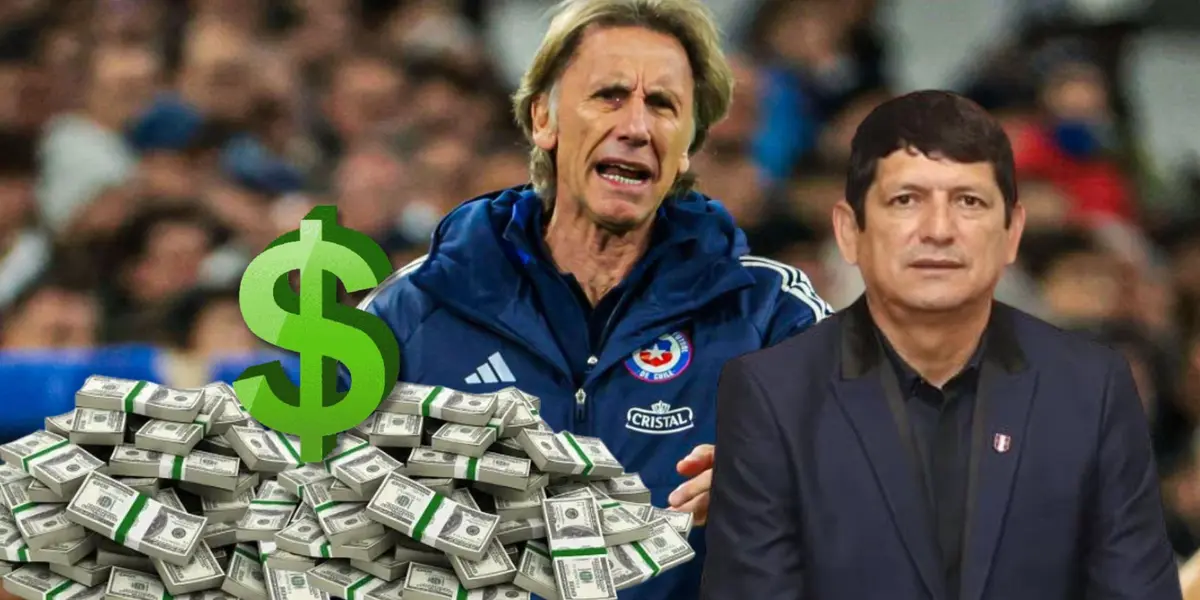 Ricardo Gareca y Agustín Lozano posando para las cámaras