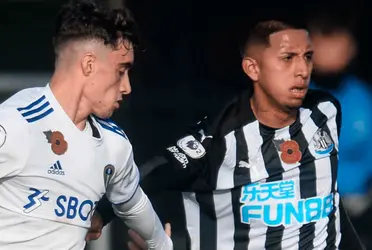 Rodrigo Vilca marcó con el Newcastle United, pero recibió una terrible noticia