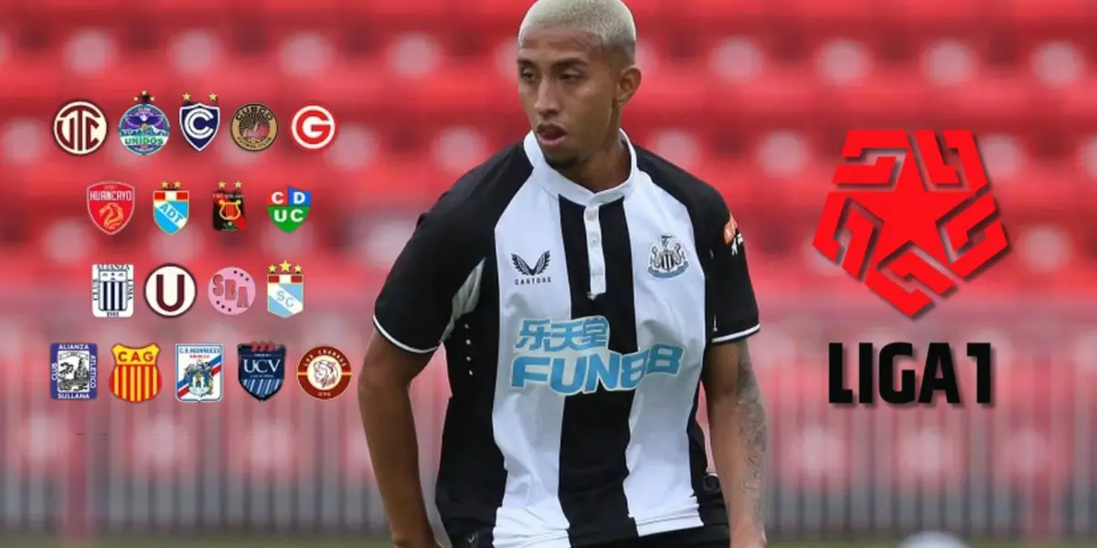 Rodrigo Vilca vistiendo la camiseta del Newcastle United