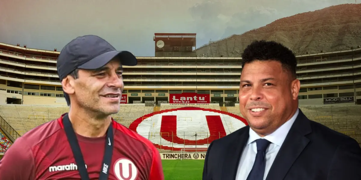 Ronaldo Nazario feliz al igual que Fabián Bustos