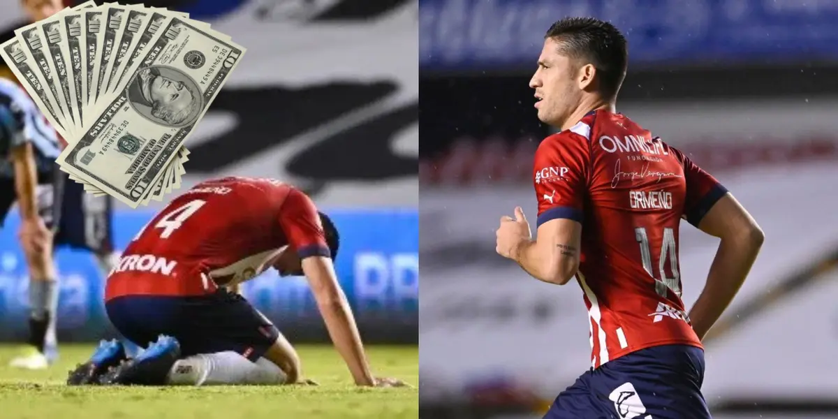 Santiago Ormeño tiene un jugoso salario en Chivas