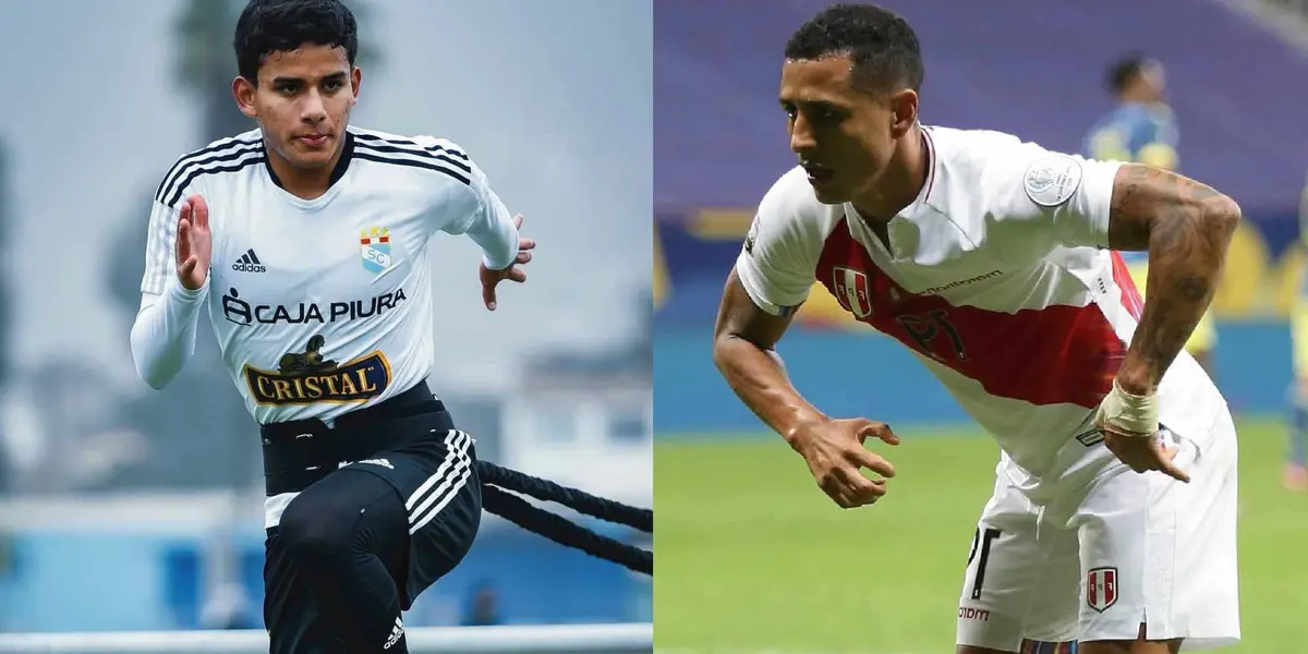 Se trata de Fabrizio Lora, que milita en la sub 17 de Sporting Cristal y hoy entrenó con el primer equipo.