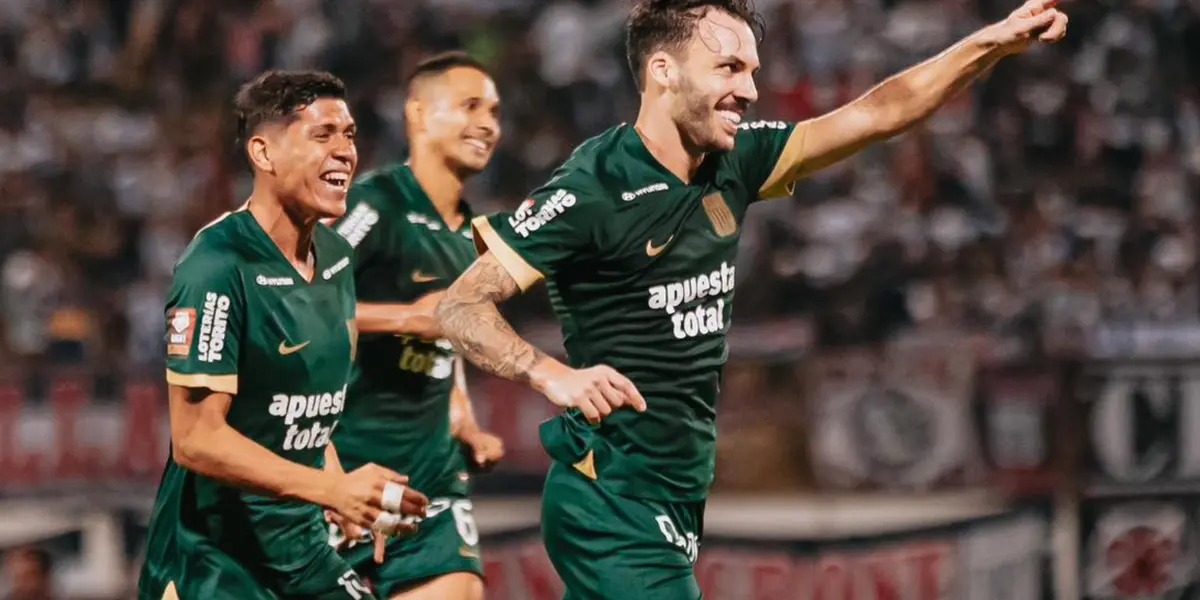 Sebastián Rodríguez celebrando su gol contra Carlos A. Mannucci
