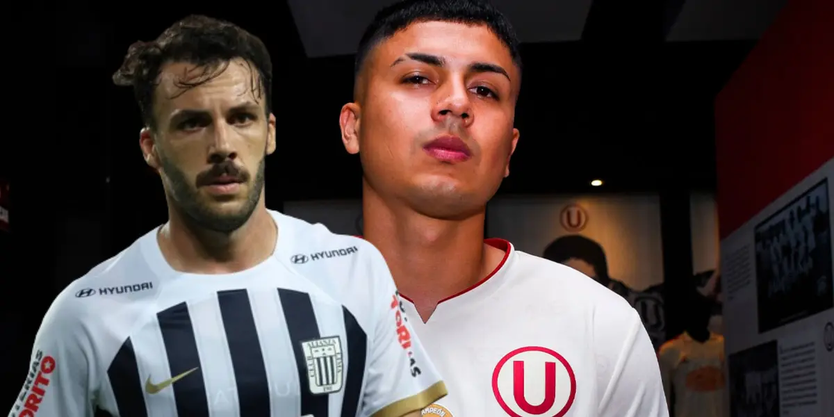 Sebastián Rodríguez con cara seria y Jairo Concha con camiseta de la U