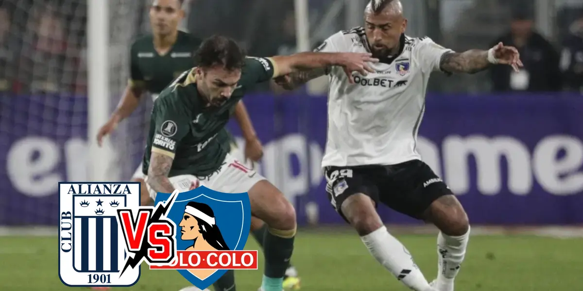 Sebastián Rodríguez pelando el balón con Arturo Vidal