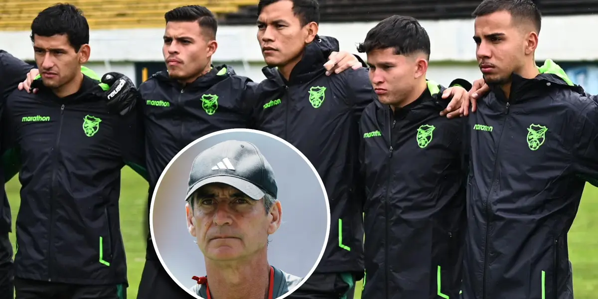 Selección de Bolivia y Óscar Ibáñez (Foto: Facebook de la Selección de Bolivia y Perú).