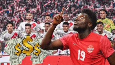 Selección Peruana y Alphonso Davies (Foto: TV Cosmos)