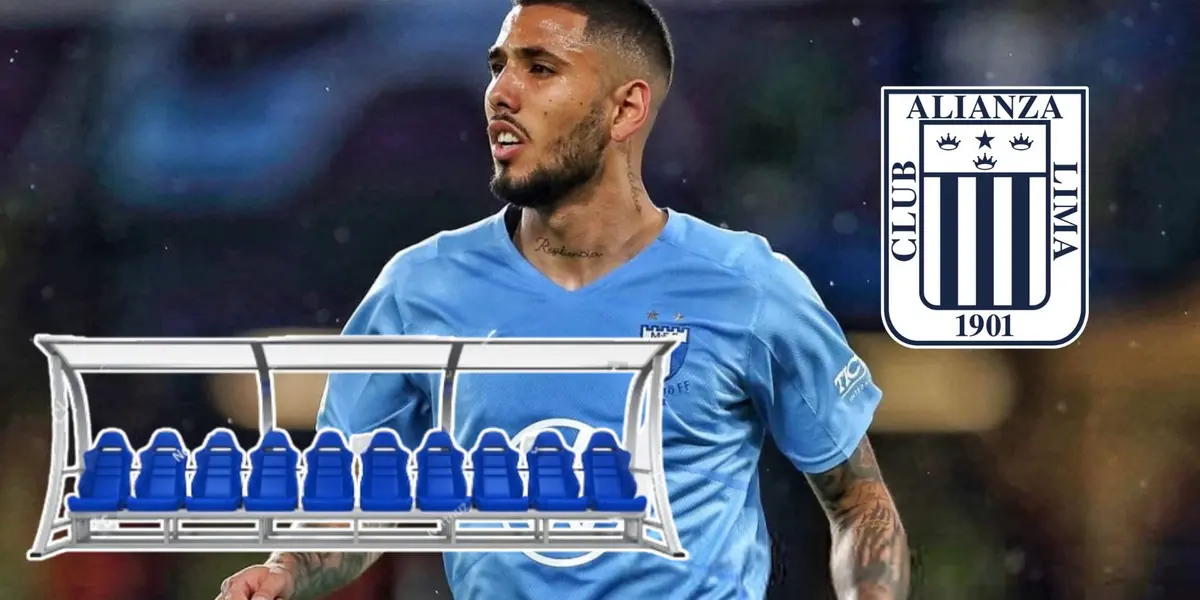 Sergio Peña vistiendo la camiseta del Malmo de Suecia