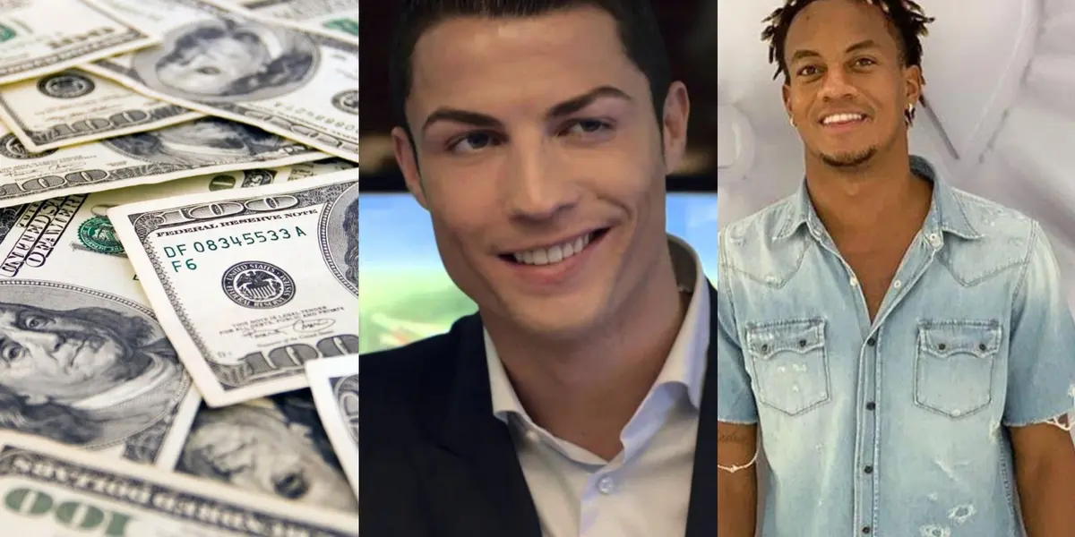 Tanto André Carrillo y Cristiano Ronaldo participaron de un comercial muy similar pero la paga es muy diferente