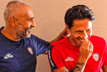 Tras llegar a Cagliari GIanluca Lapadula todo es felicidad