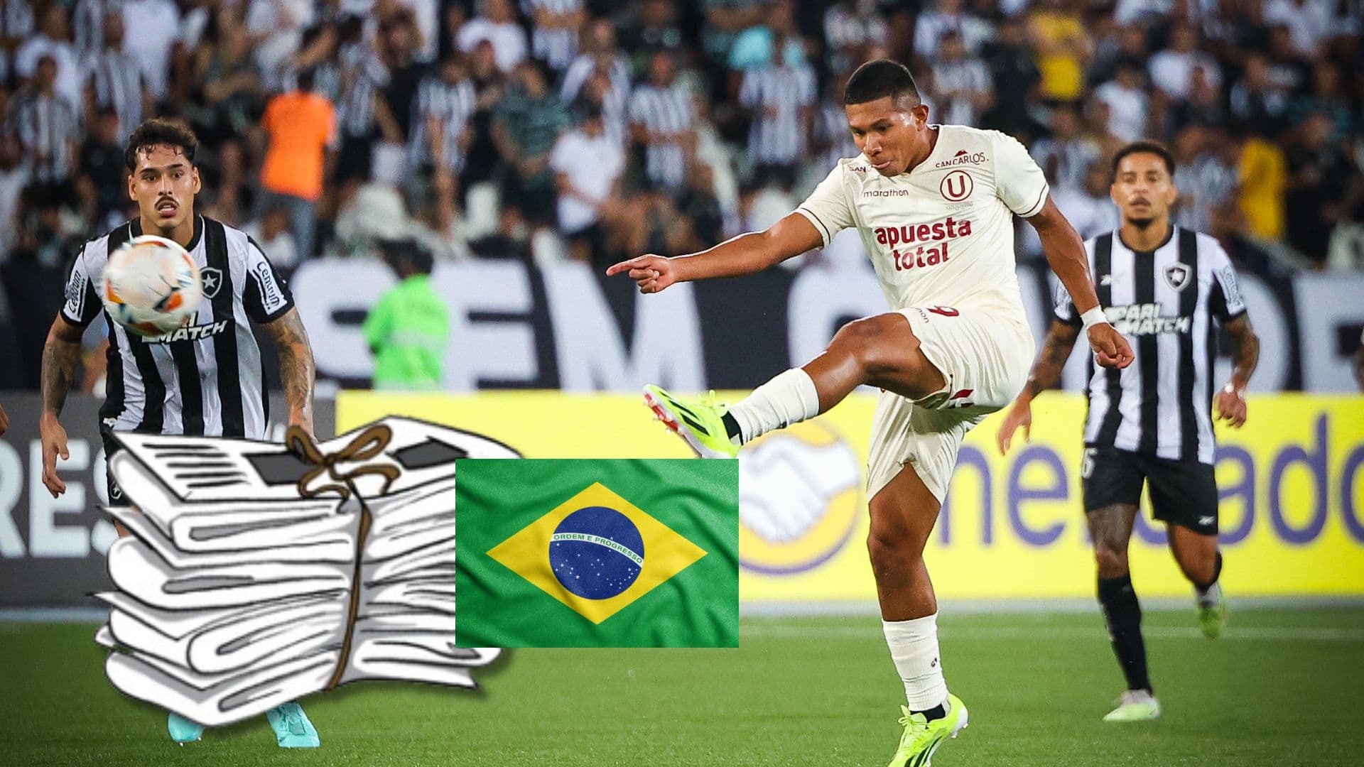 Un ataque de Universitario de Deportes en el duelo de hoy vs Botafogo en Brasil