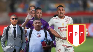 Una acción de juego del duelo entre U vs Comerciantes, delante Polo y Flores