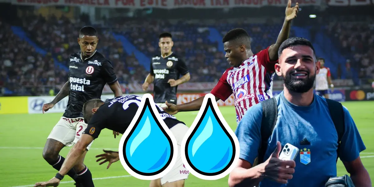 Una acción de juego en el Junior vs U ante la atenta mirada de Ignacio Da Silva