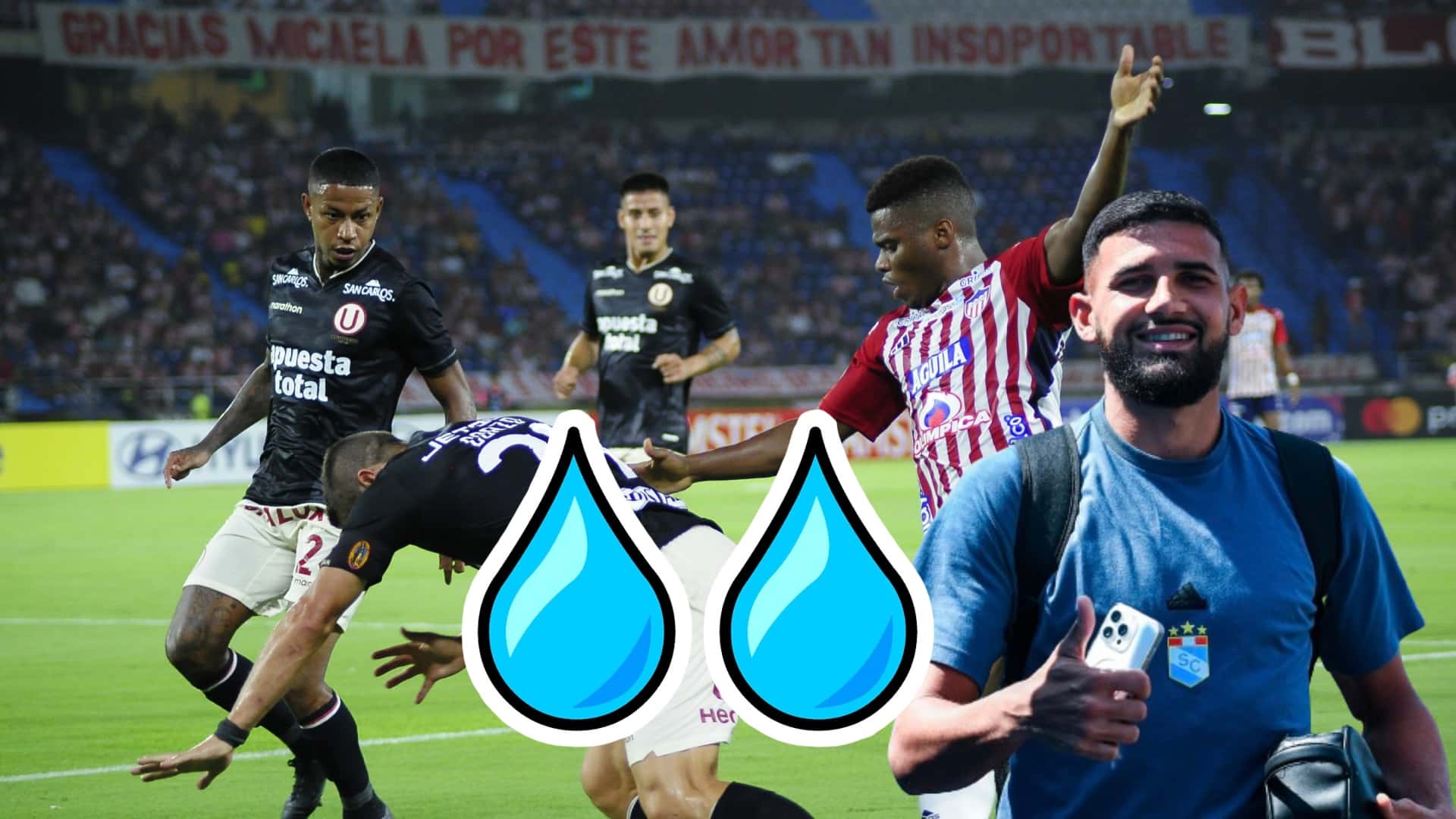 Una acción de juego en el Junior vs U ante la atenta mirada de Ignacio Da Silva