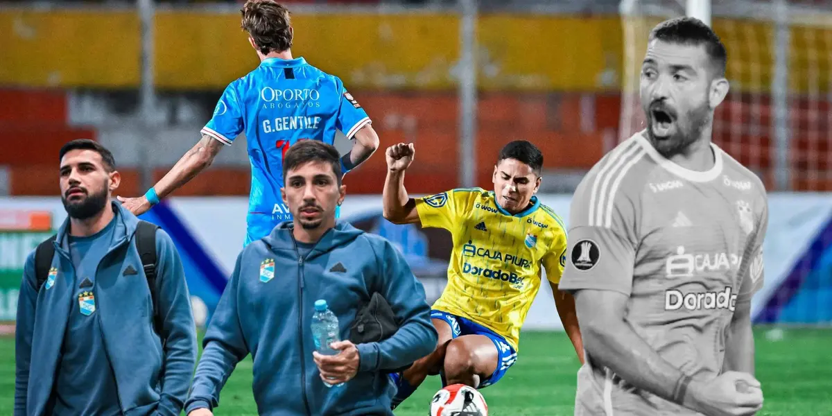 Una acción del duelo entre Garcilaso vs Cristal y debajo Da Silva, Cazonatti y Cauteruccio