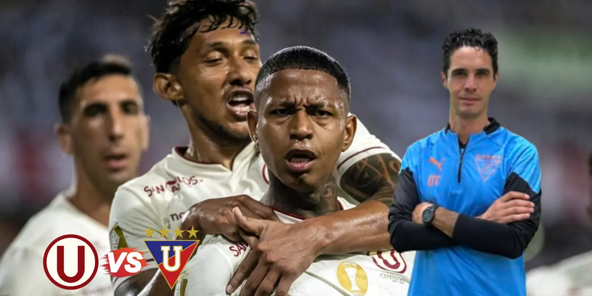 Universitario celebrando una anotación en el fútbol peruano, al lado Josep Alcácer. FOTO: 365Scores