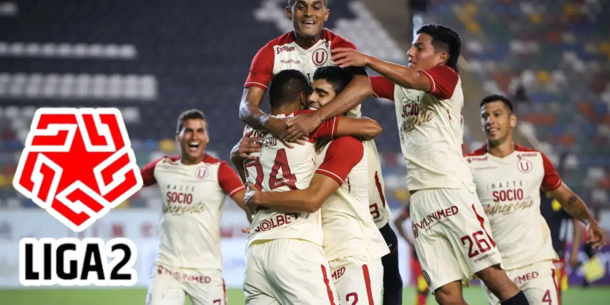 Universitario de Deportes celebrando un gol