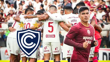 Universitario en un rondo y José Rivera mirando (Foto: Universitario)