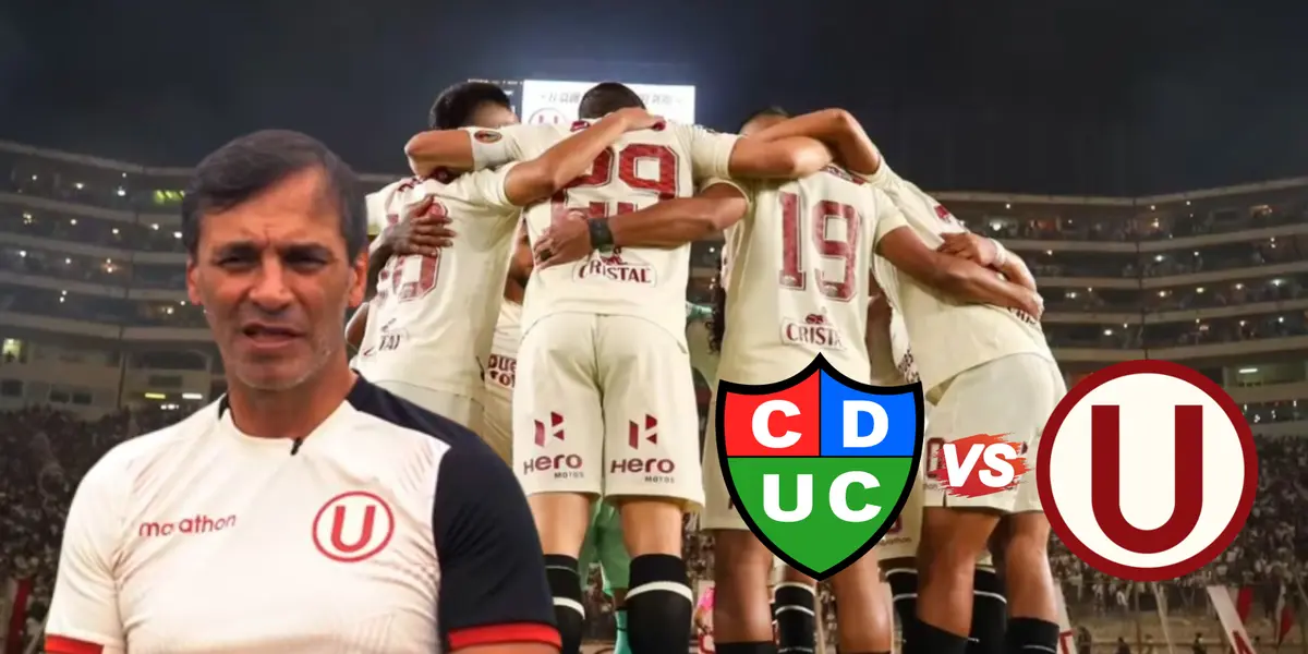 Universitario juntándose antes de un partido, al lado Fabián Bustos. FOTO: Infobae