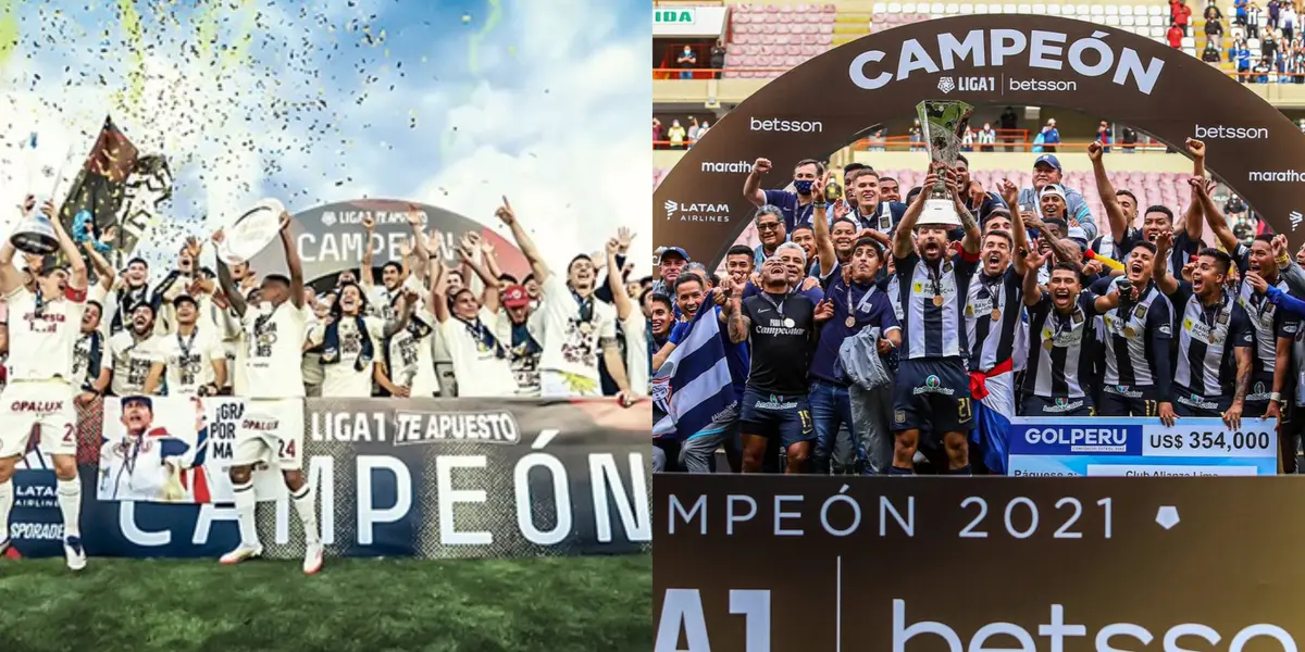 Universitario y Alianza Lima campeones.