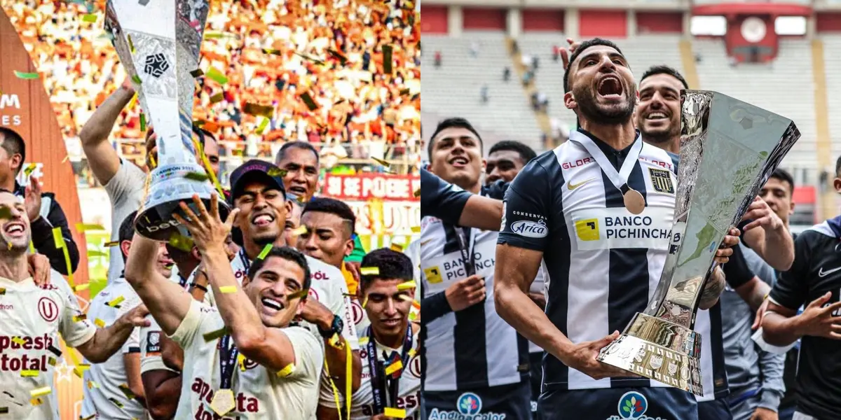 Universitario y Alianza Lima, campeones de Perú.