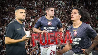 Ureña, Corzo y Riveros vistiendo la camiseta de Universitario de Deportes