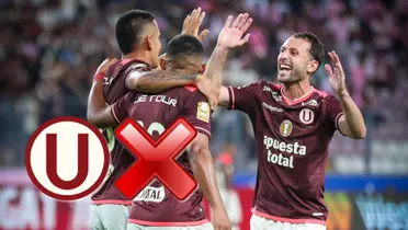 Valera, Flores y Calcaterra celebrando con la camiseta de Universitario de Deportes