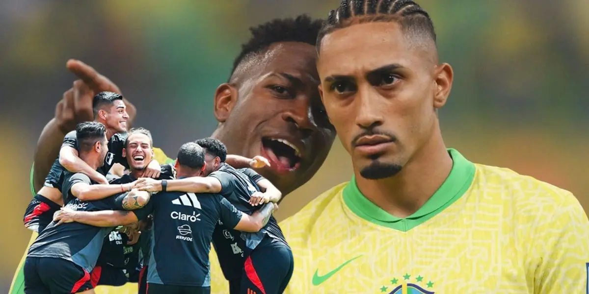 Vinicius Jr. - Raphinha - Selección Peruana (Foto: X de Selección Brasil)