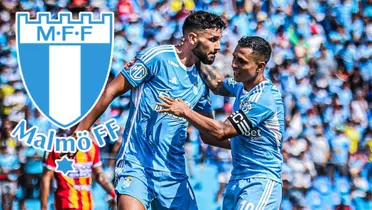 Yoshimar Yotún celebrando junto a Ignácio Da Silva