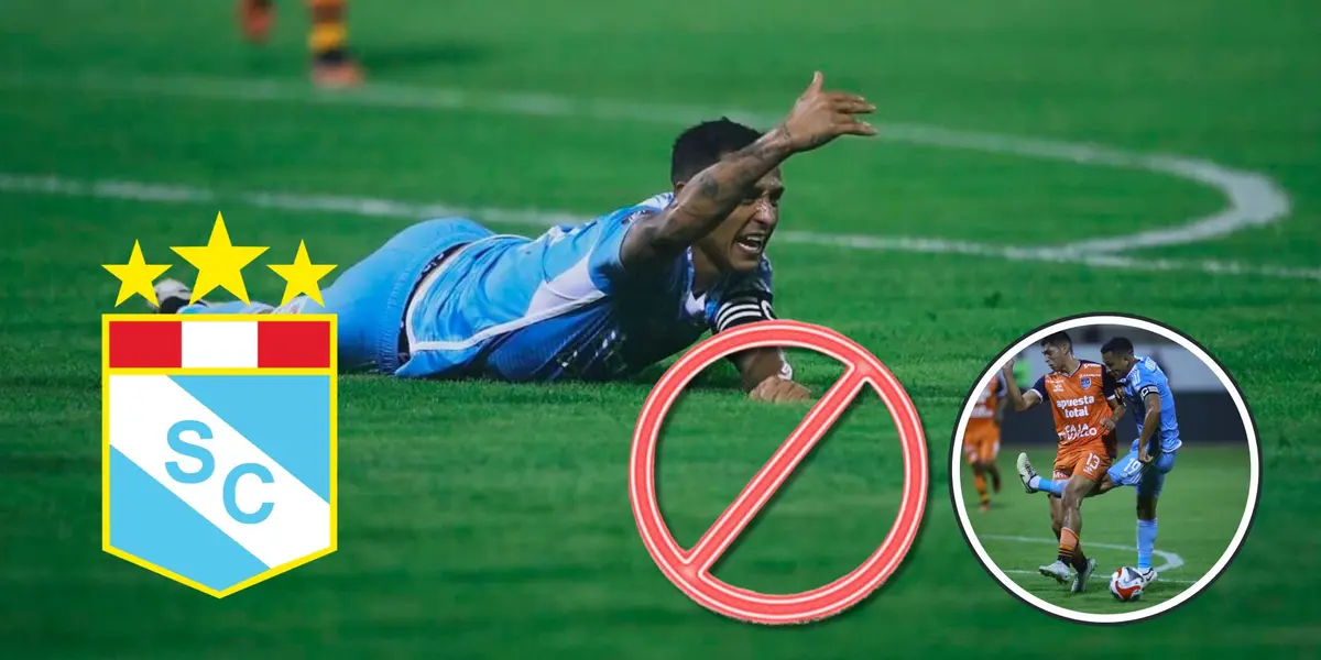 Yoshimar Yotún segundos después de lesionarse en el duelo UCV vs Sporting Cristal