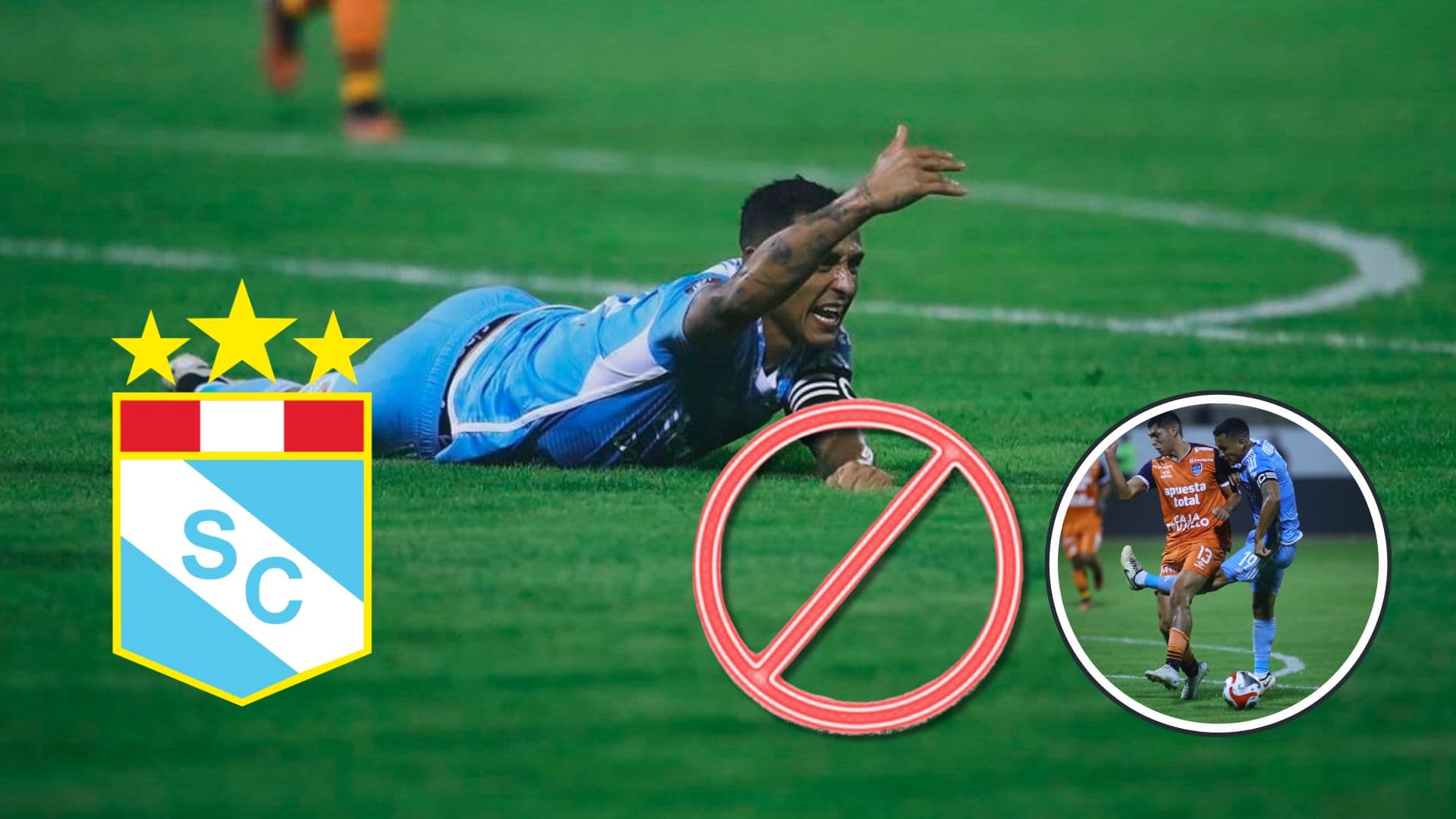 Yoshimar Yotún segundos después de lesionarse en el duelo UCV vs Sporting Cristal