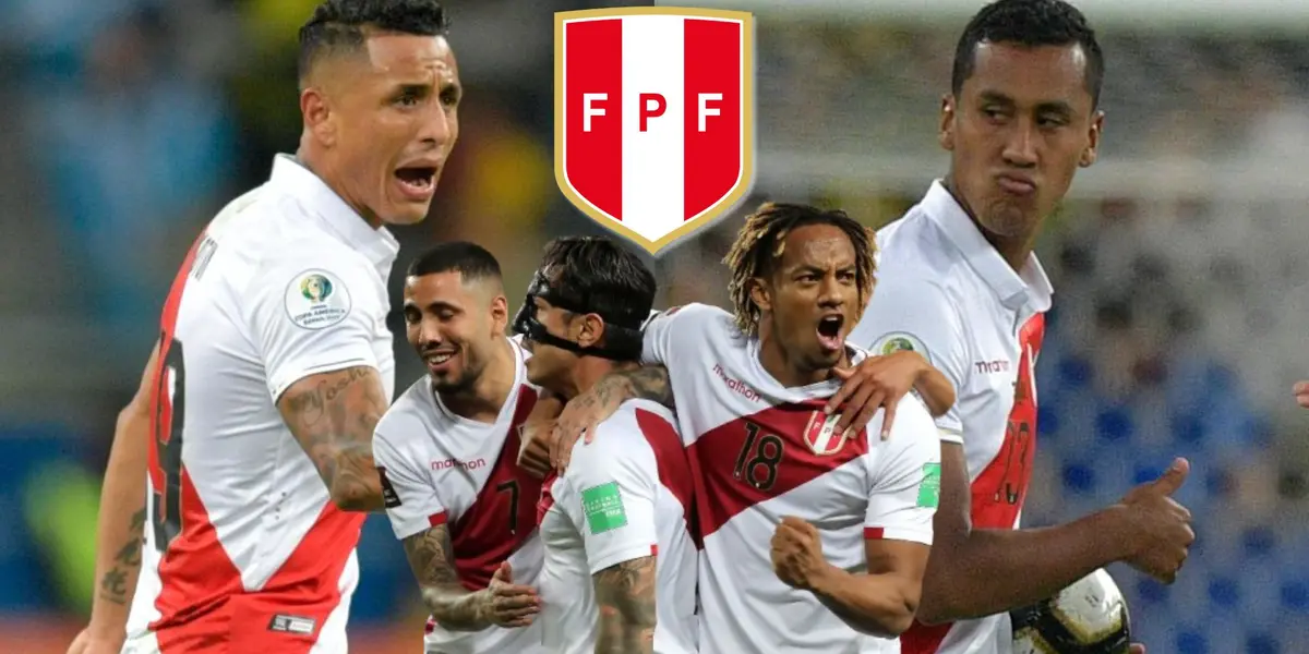 Yotún y Tapia mirando a sus compañeros de la Selección Peruana