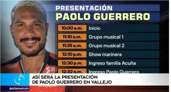 El horario no respetado de la presentación de Guerrero