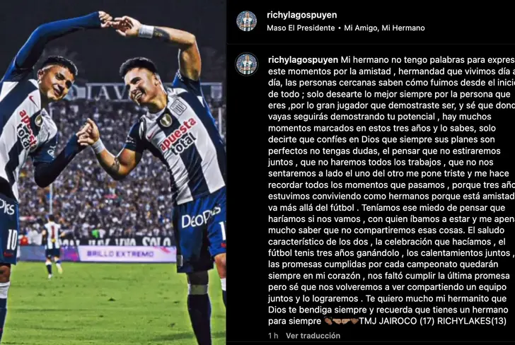 Ricardo Lagos se despide de Jairo Concha 