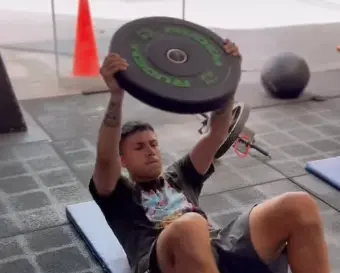 Jairo Concha entrenando