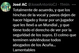 Dijeron los hinchas a favor de Paolo Guerrero
